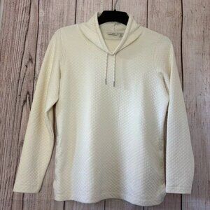L.L.Bean Womens SoftLight Quilted Top Funnelneck Pullover Small